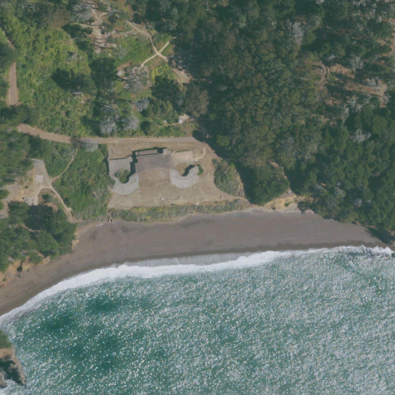 Aerial map of Kirby Beach
