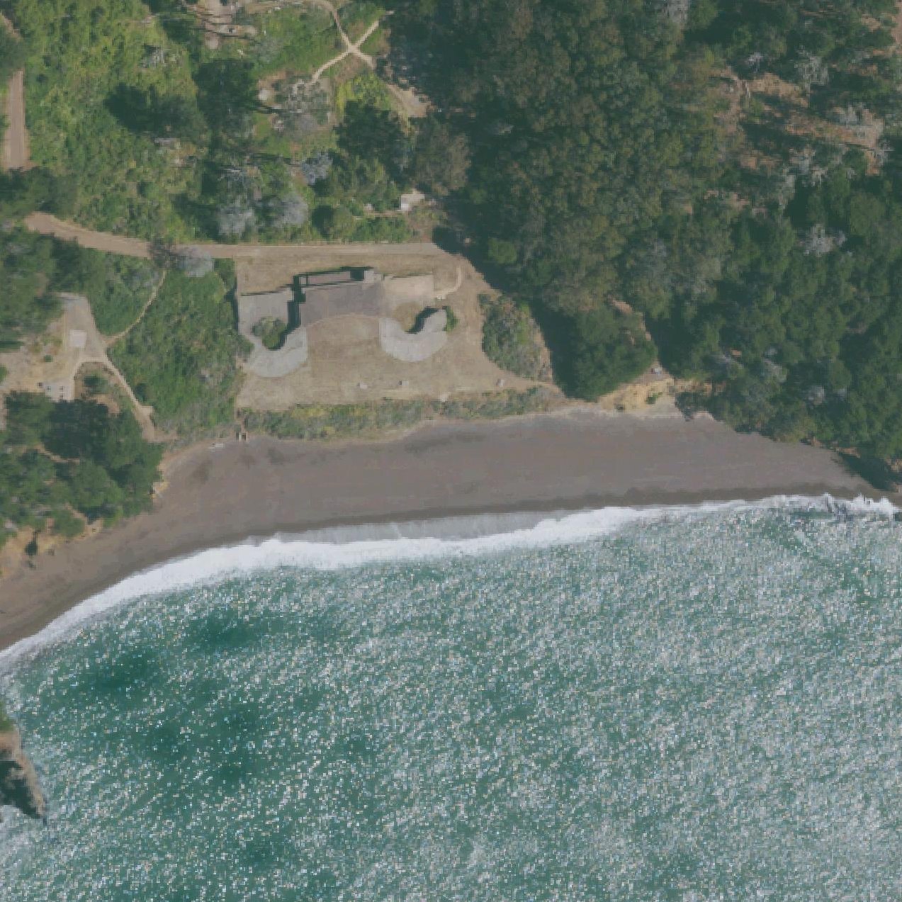 Aerial map of Kirby Cove