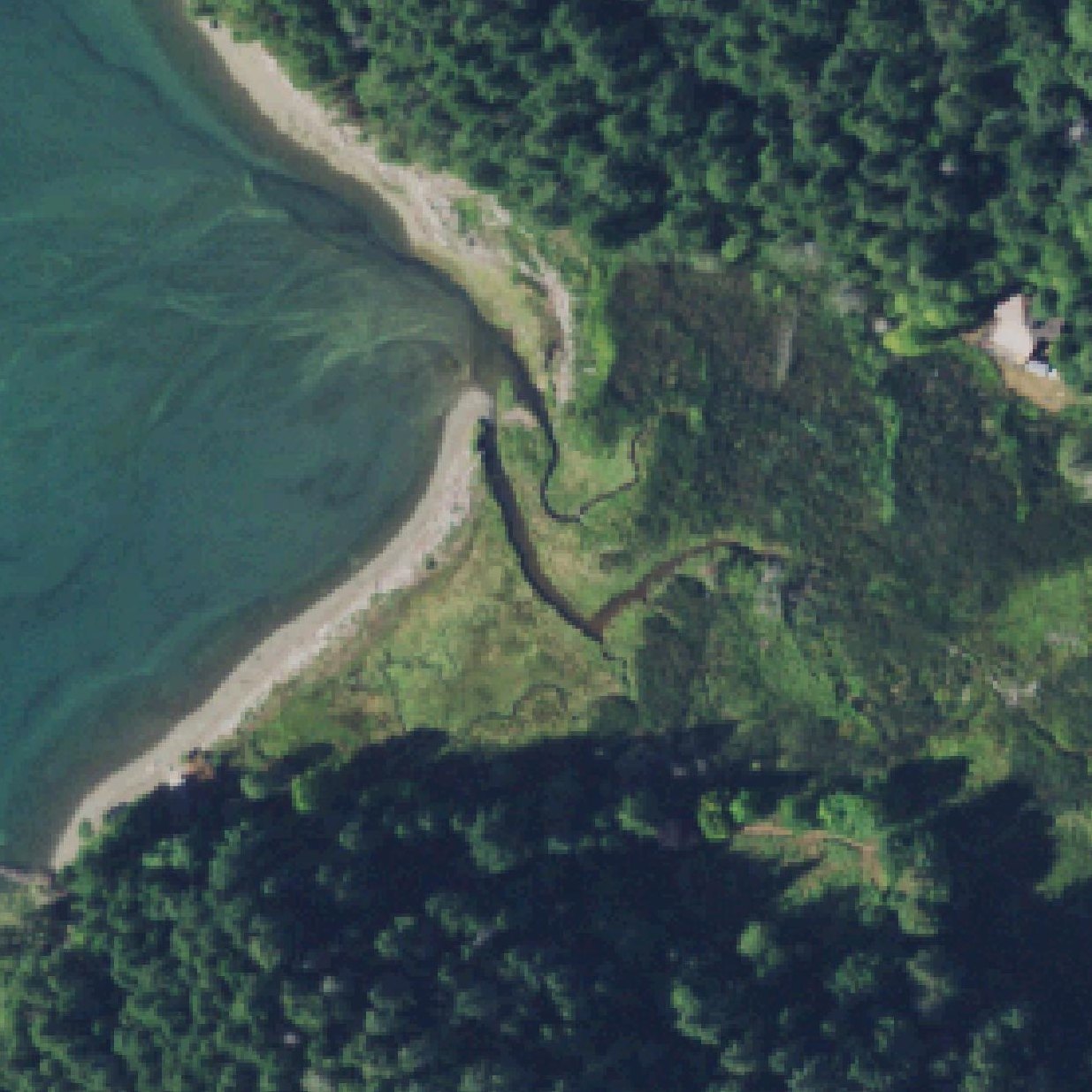 Aerial map of Kitsap County Guillemot Cove Nature Reserve