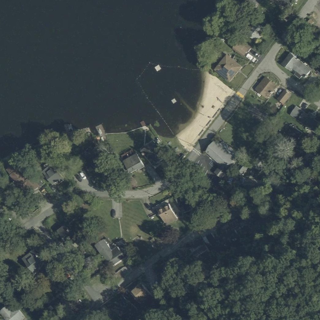 Aerial map of Kittatinny Lake Beach