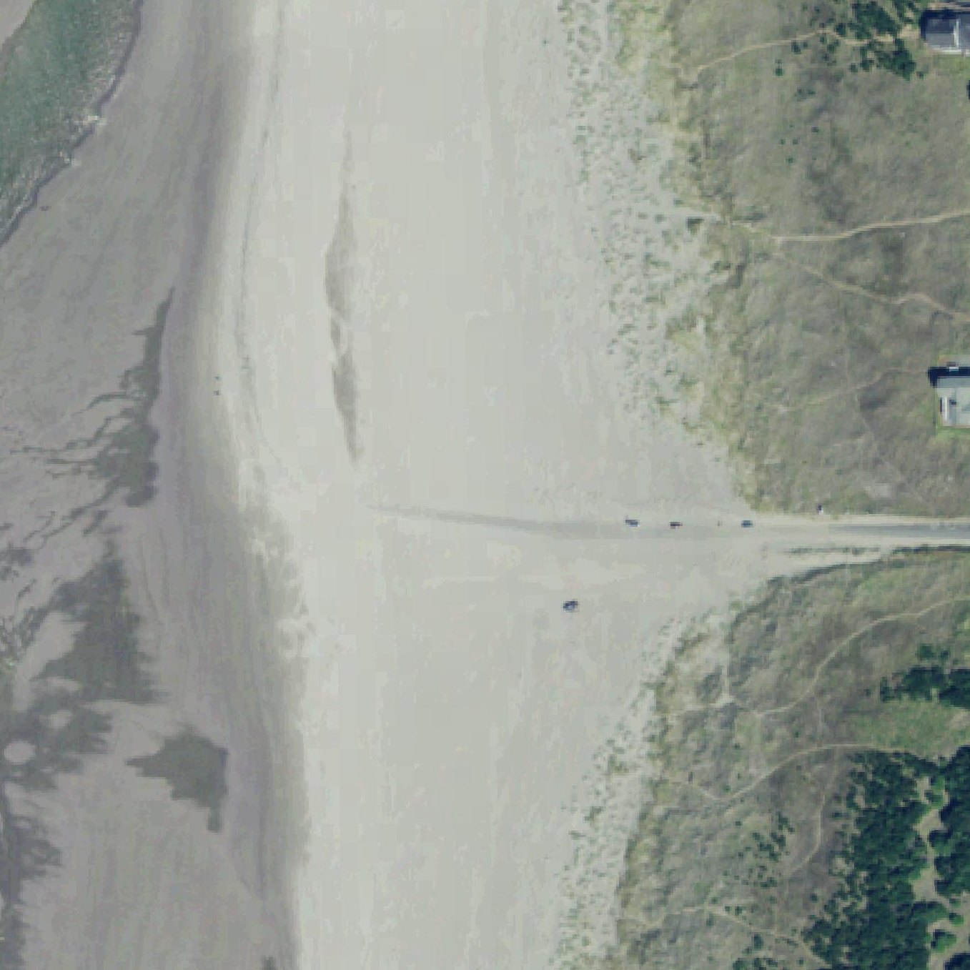 Aerial map of Klipsan Beach Approach