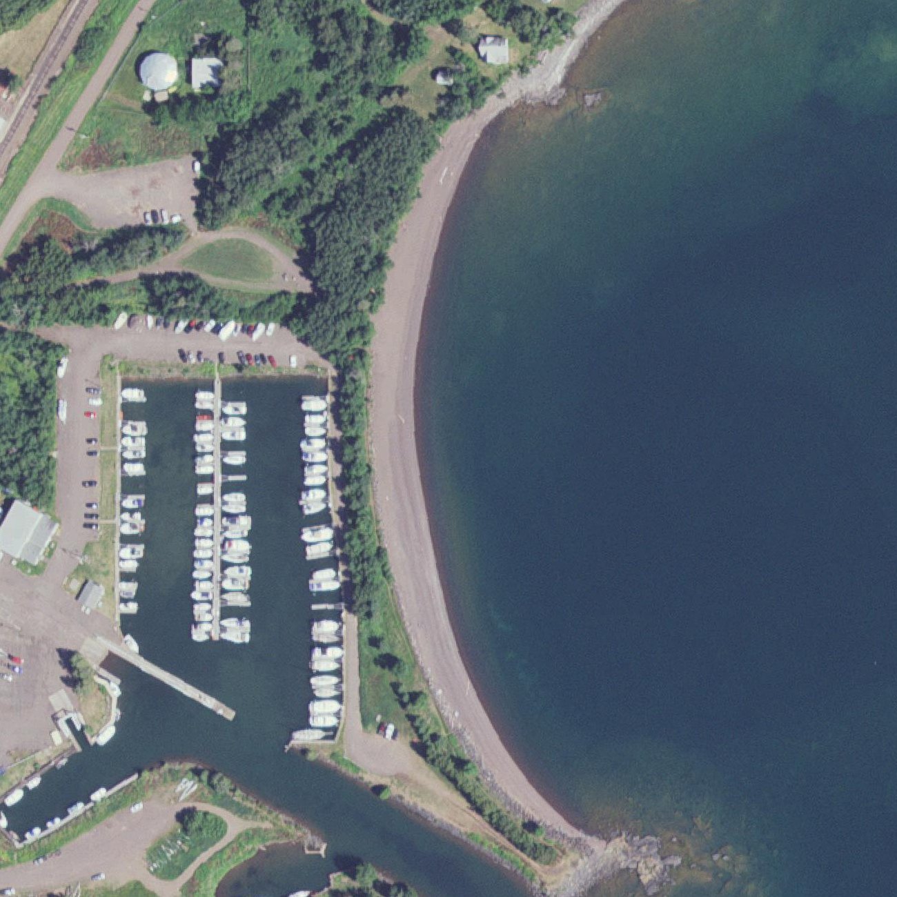 Aerial map of Knife River Beach