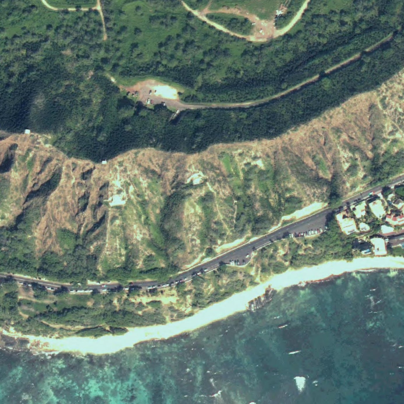 Aerial map of Kuilei Beach