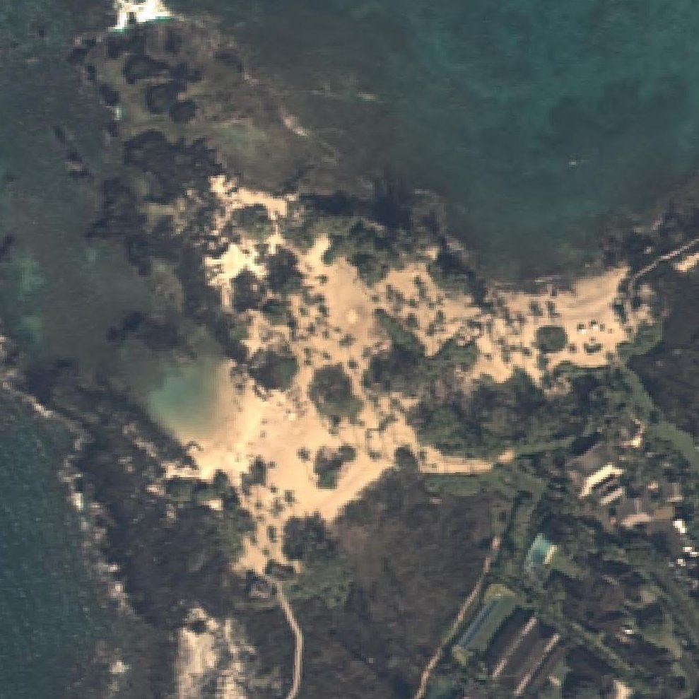 Aerial map of Kukio “keiki” beach