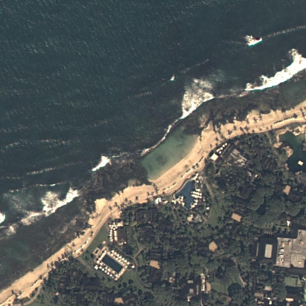 Aerial map of Kumukea Beach