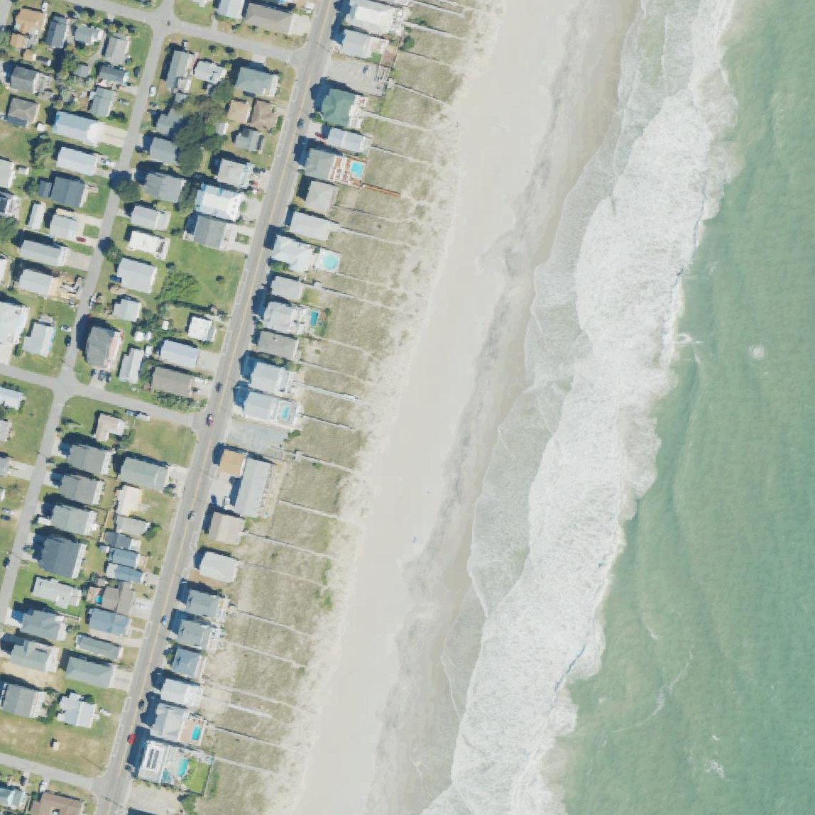Aerial map of Kure Beach