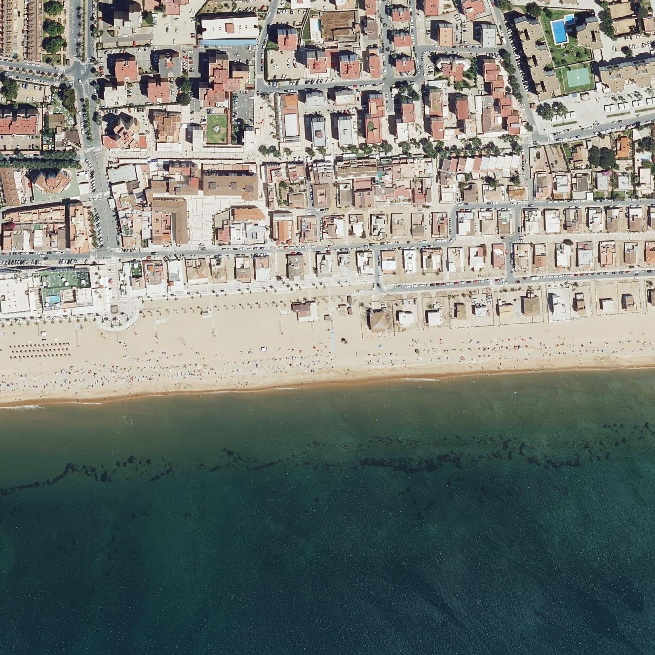 Aerial map of La Antilla beach
