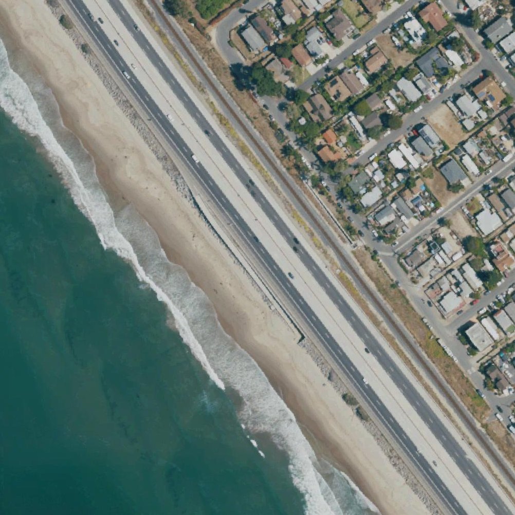 Aerial map of La Conchita Beach
