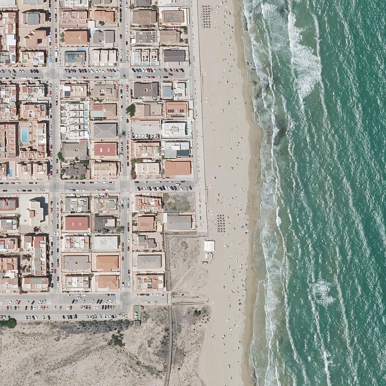 Aerial map of La Mata Beach