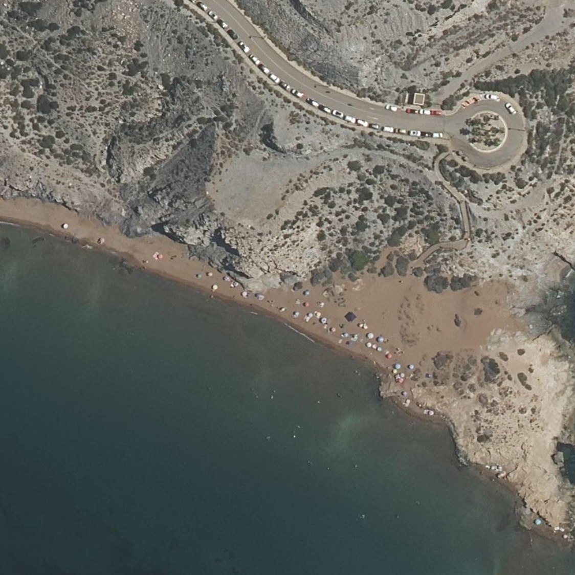 Aerial map of La Playa Amarilla
