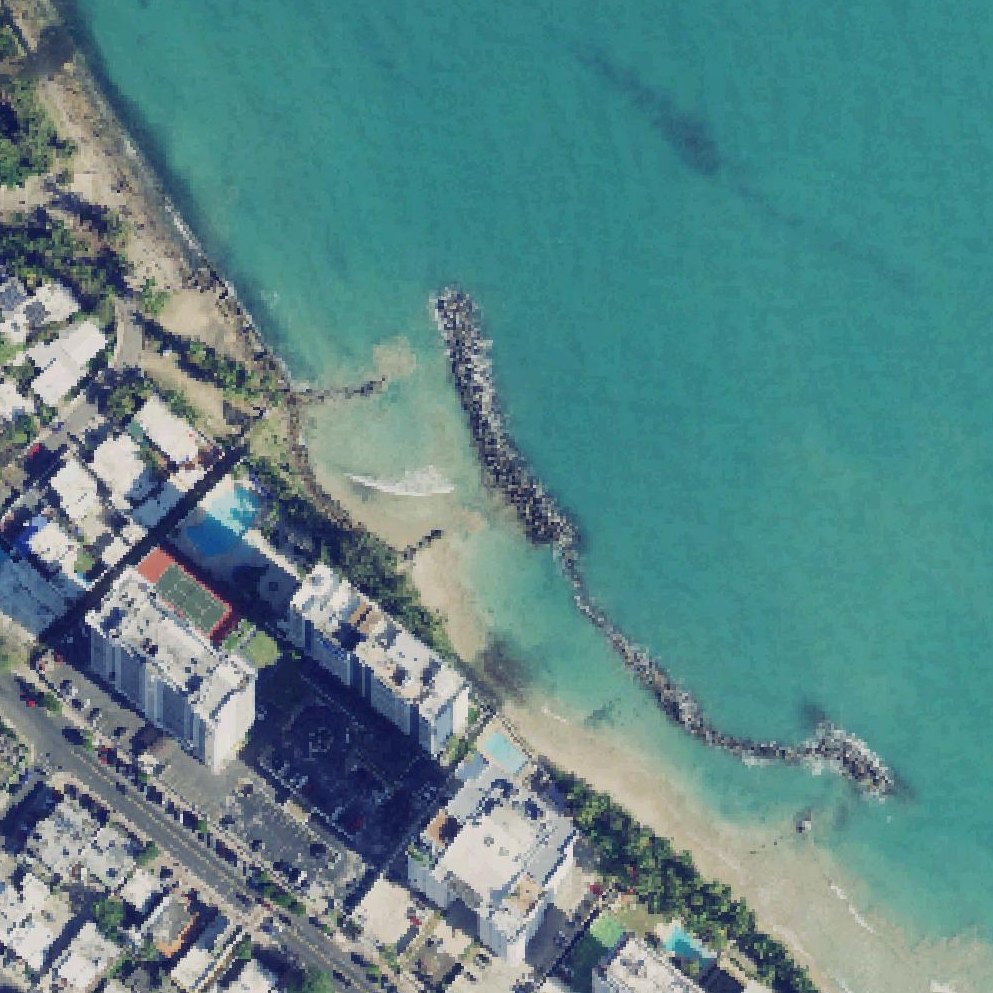 Aerial map of La Poza De Bethesda Beach