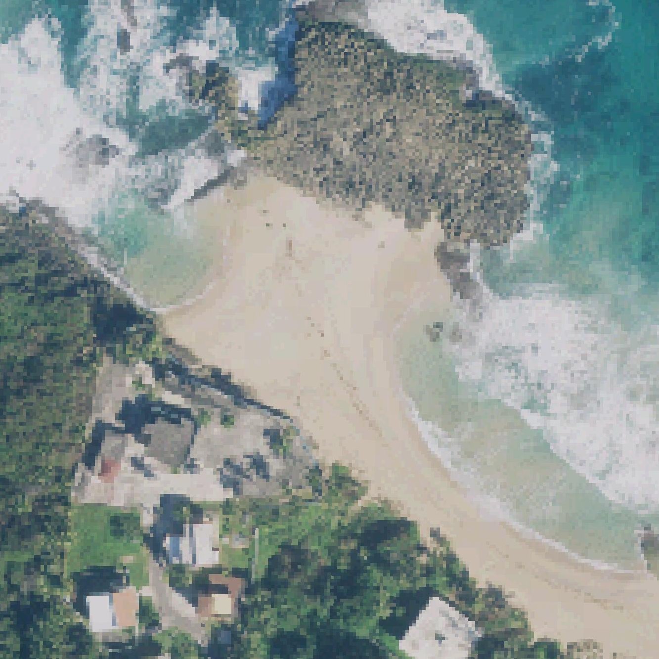 Aerial map of La Poza de las Mujeres