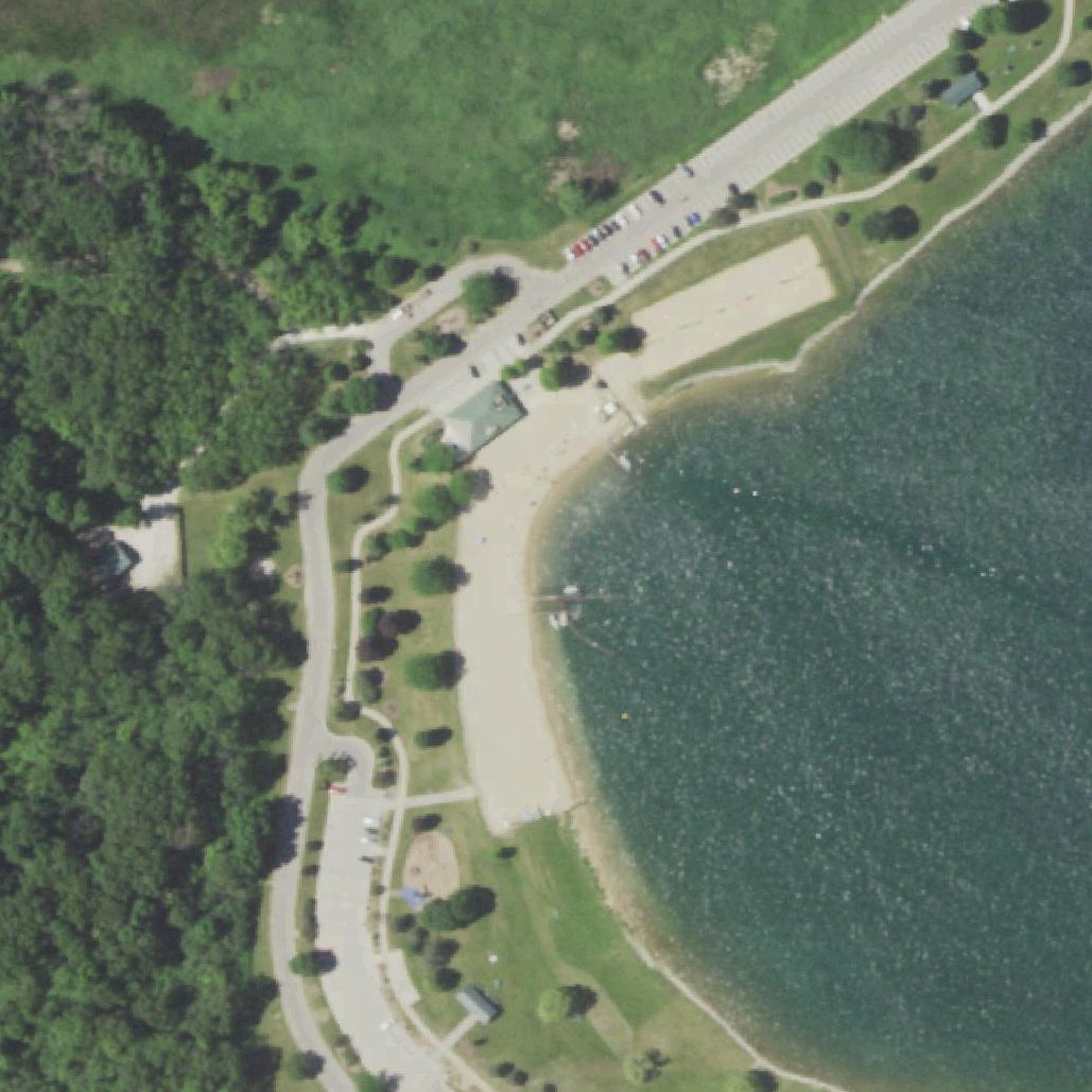 Aerial map of Lake Andrea Beach