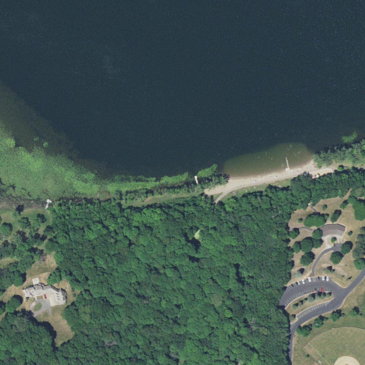 Aerial map of Lake Ann Beach