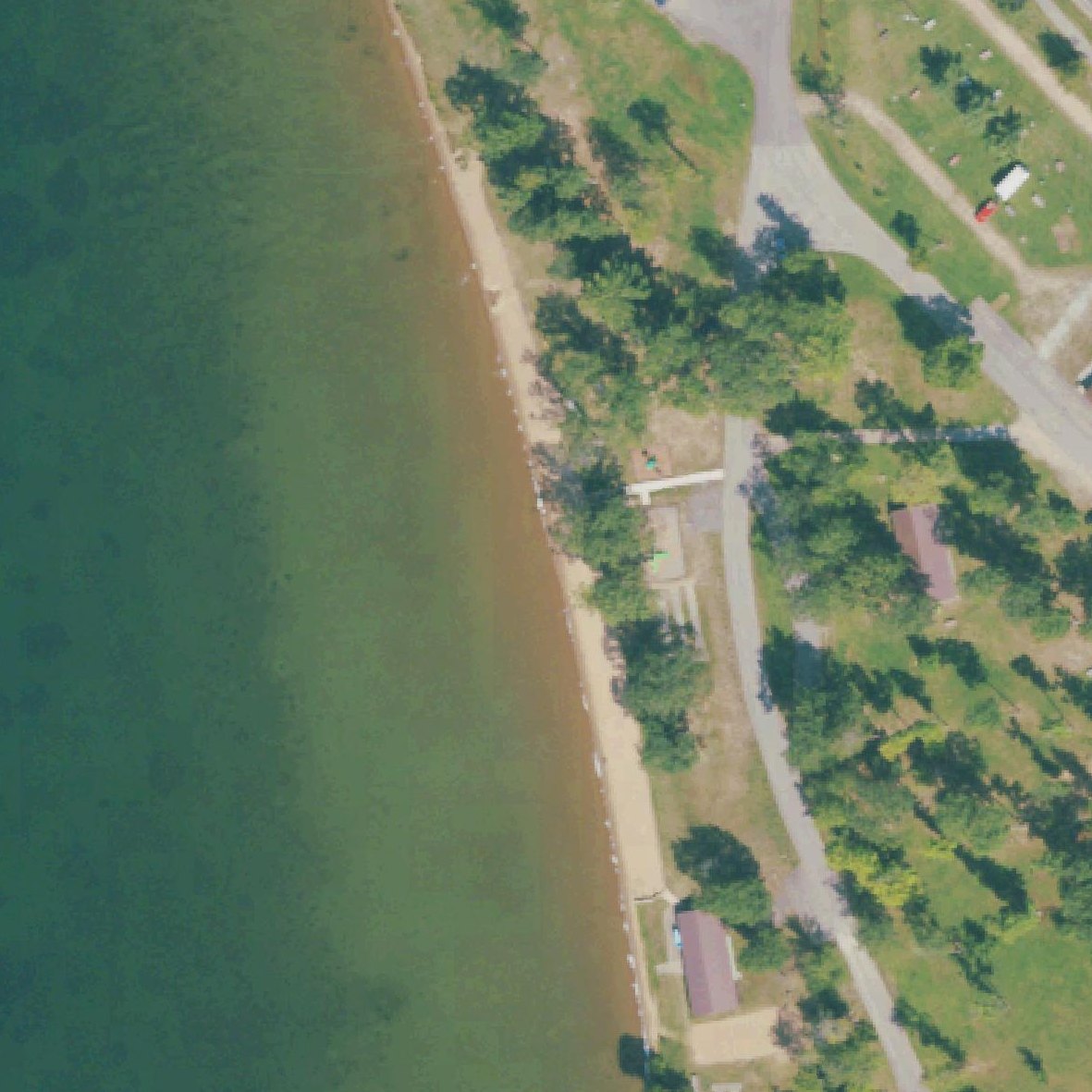 Aerial map of Lake Antoine Beach
