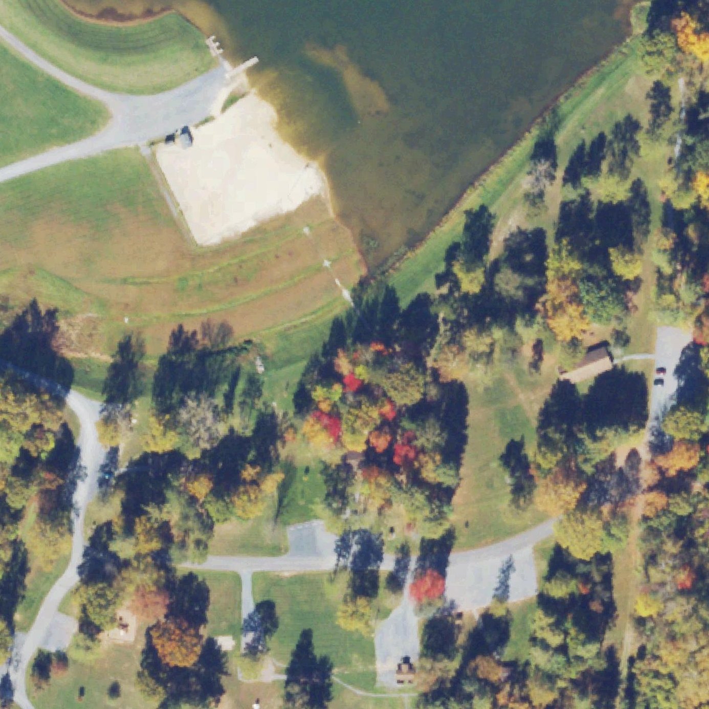 Aerial map of Lake Arrowhead Beach