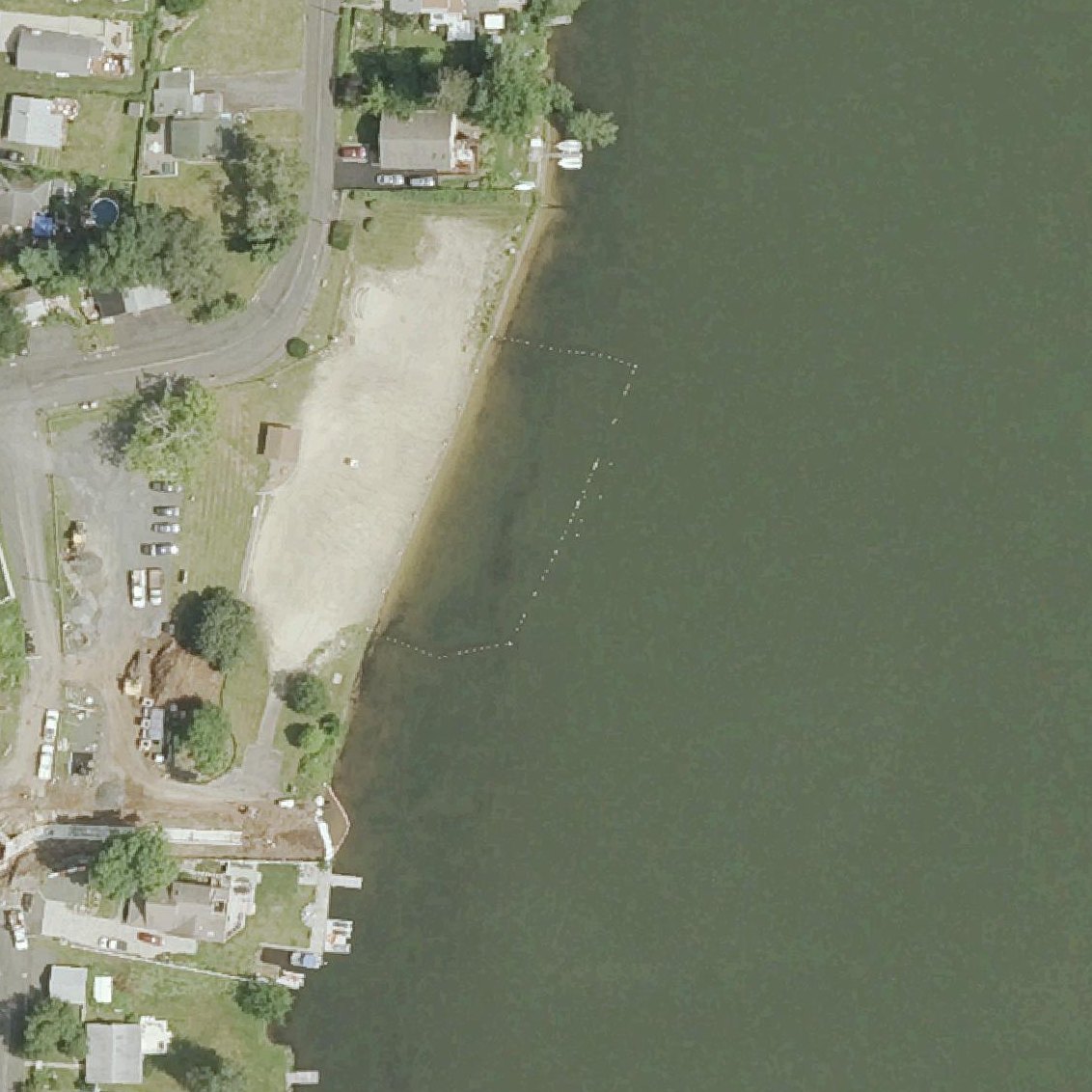 Aerial map of Lake Beseck Beach