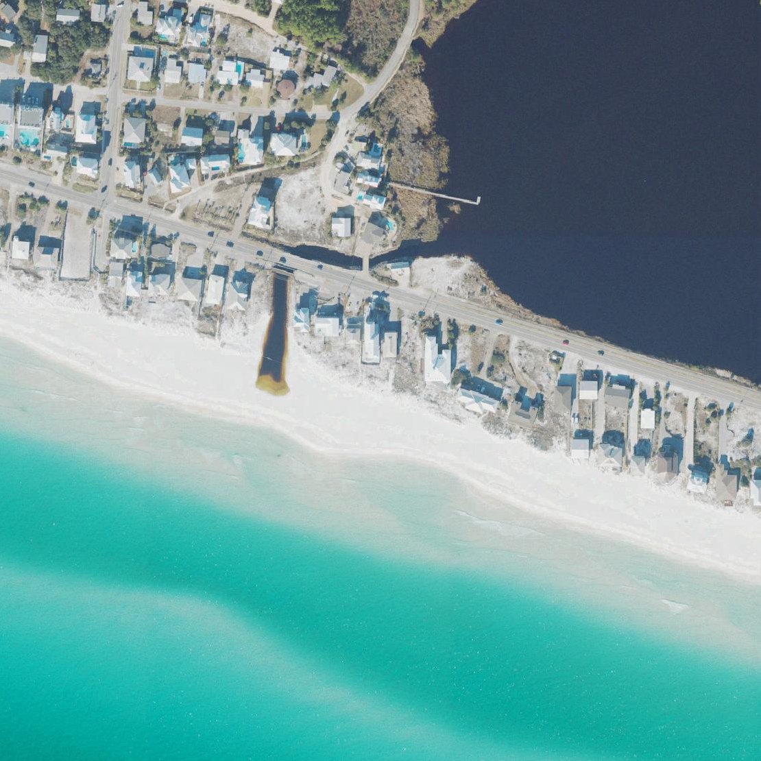 Aerial map of Lake Causeway Beach Access