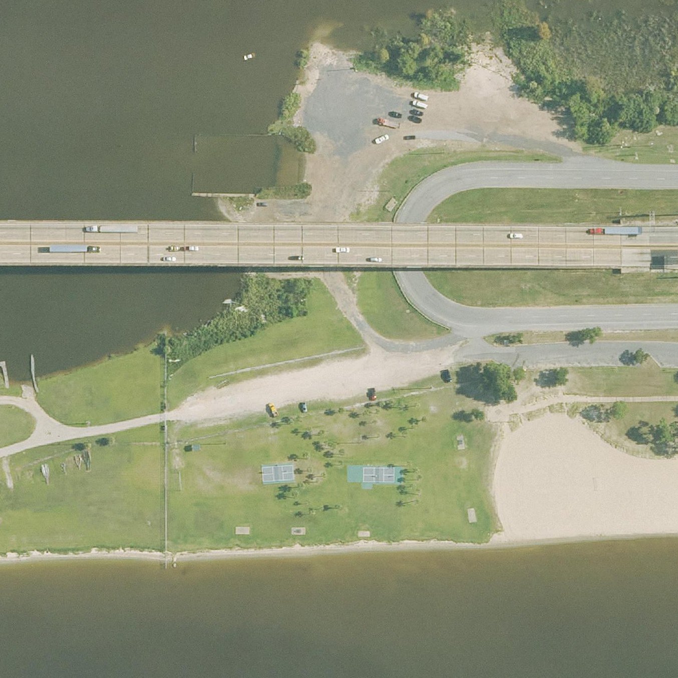 Aerial map of Lake Charles Beach Picnic Area