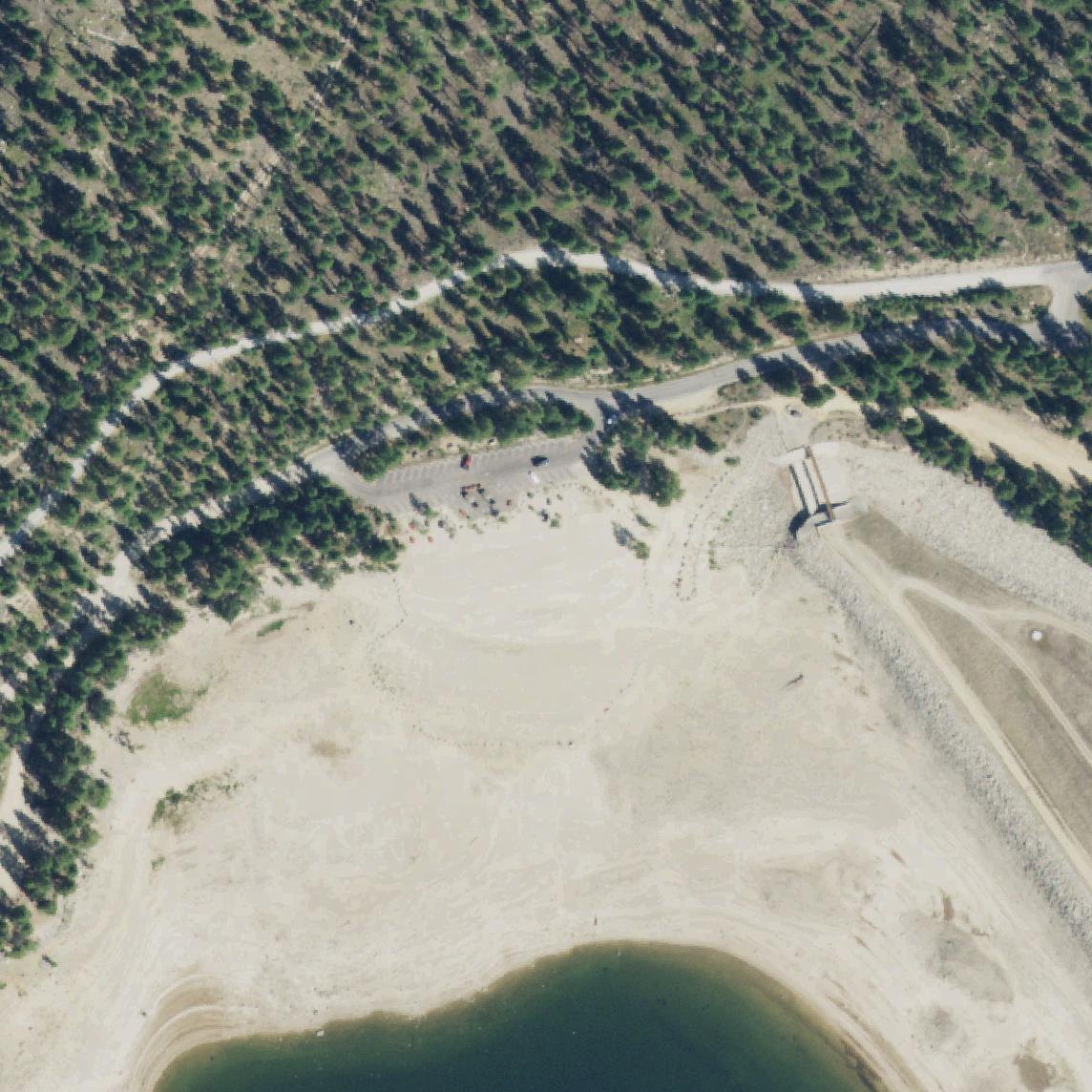Aerial map of Lake Como Beach Swimming Site