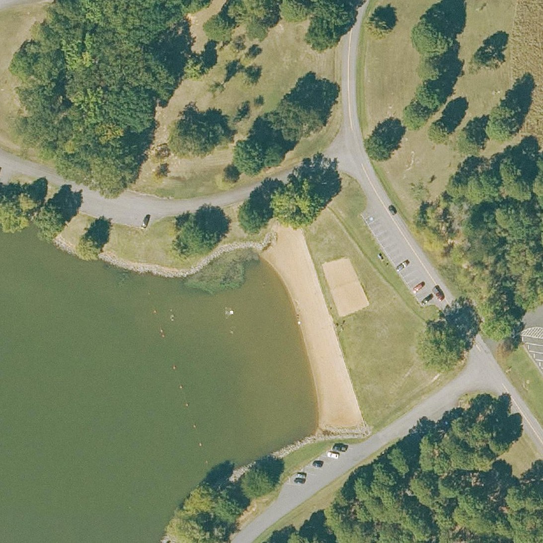 Aerial map of Lake Dardanelle Beach and Swimming Area
