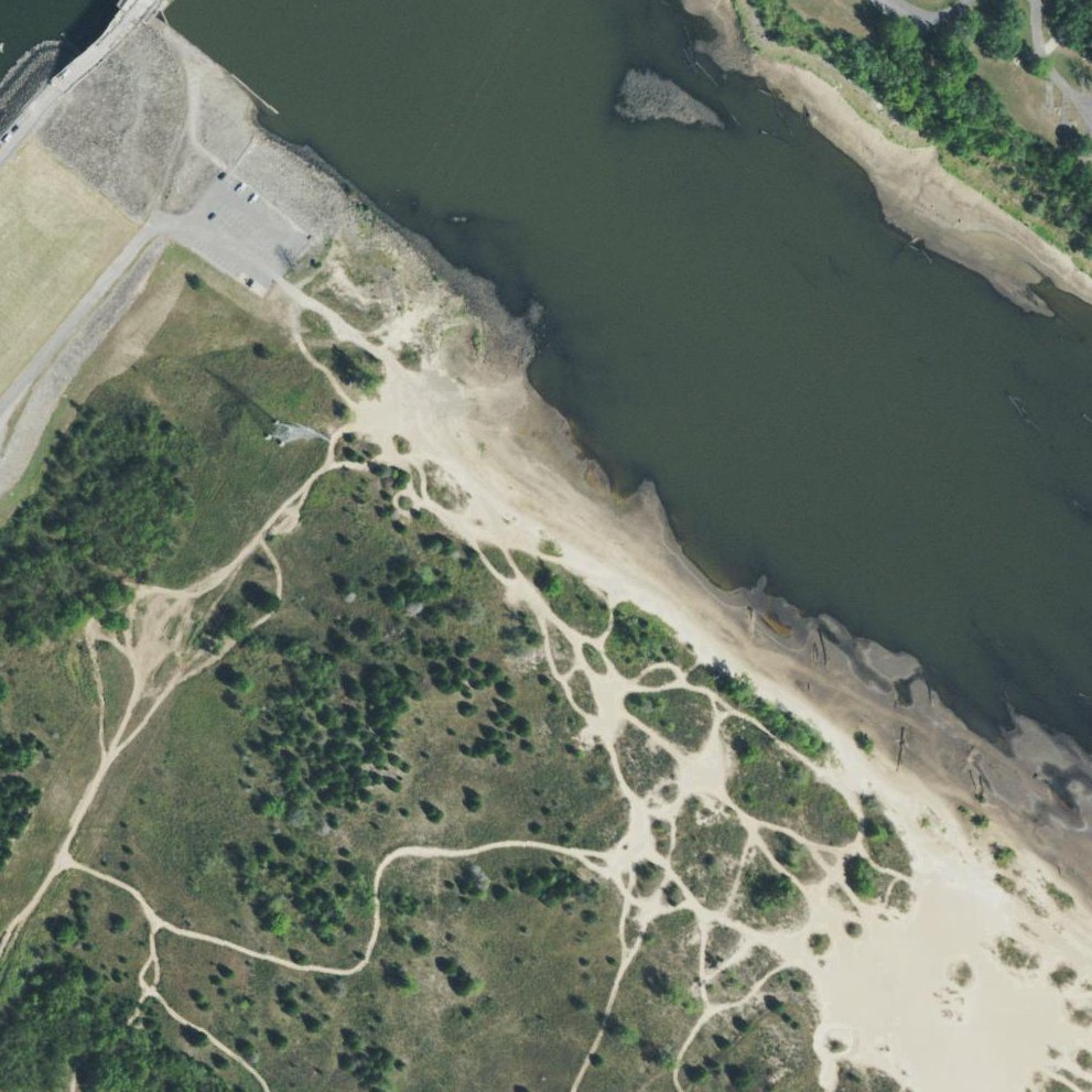 Aerial map of Lake Eufala Dam ORV Area