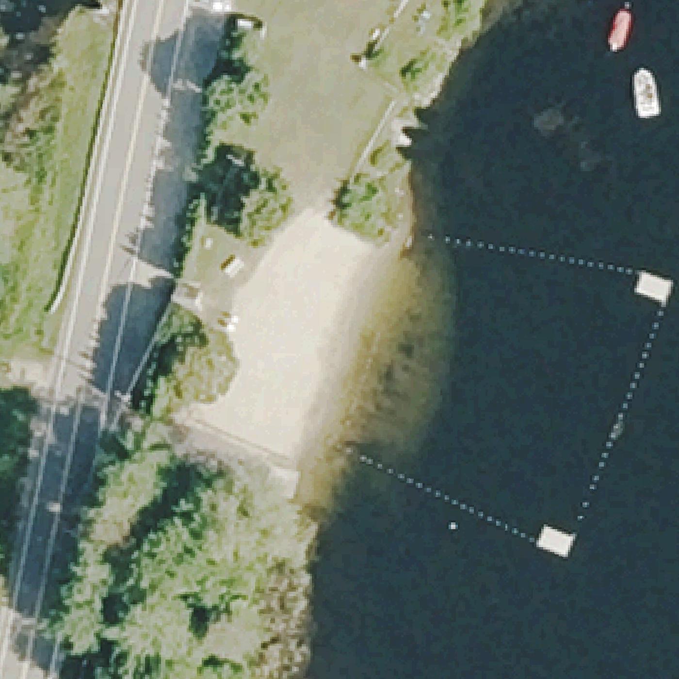 Aerial map of Lake Garfield Beach