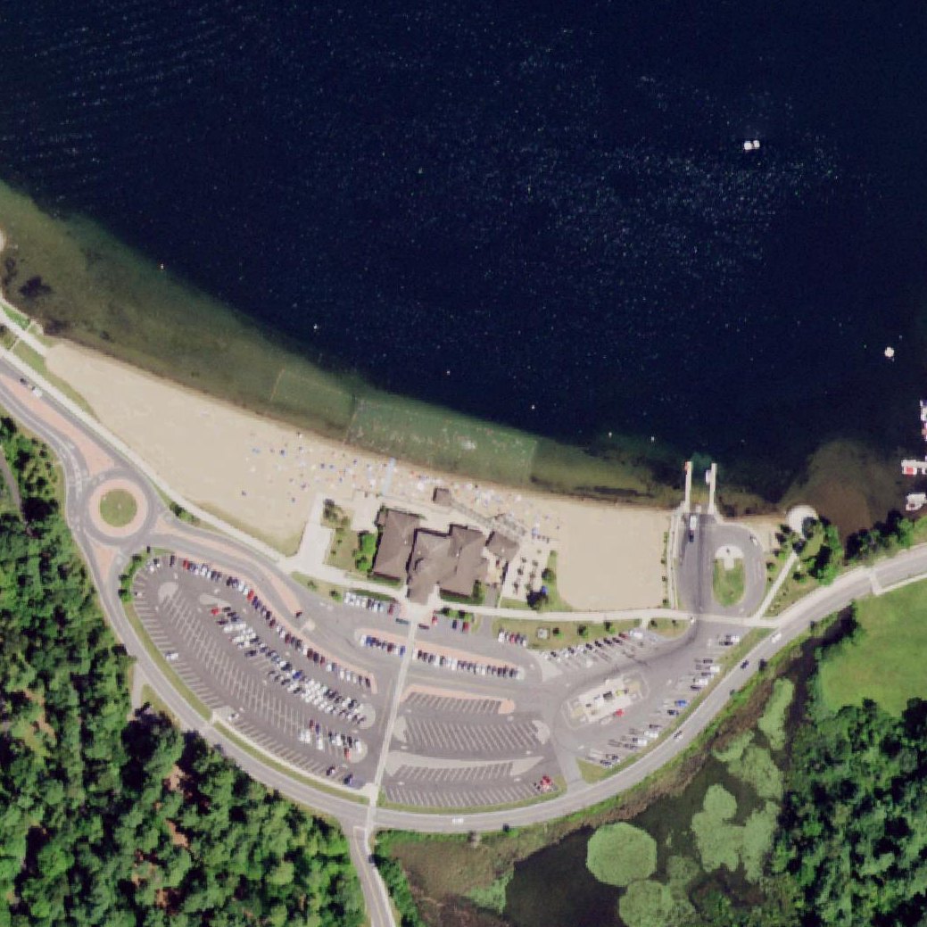 Aerial map of Lake George Beach State Park