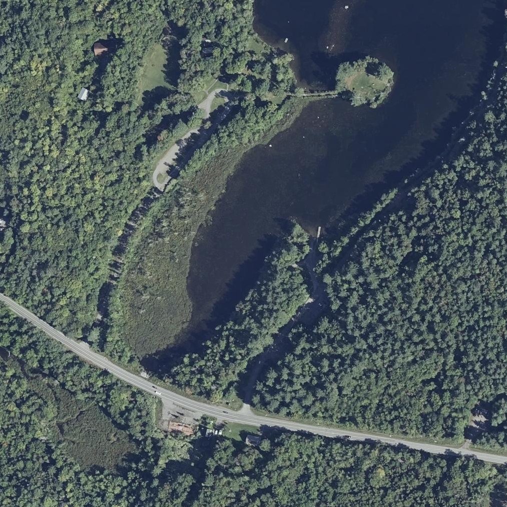 Aerial map of Lake George Regional Park - East Beach