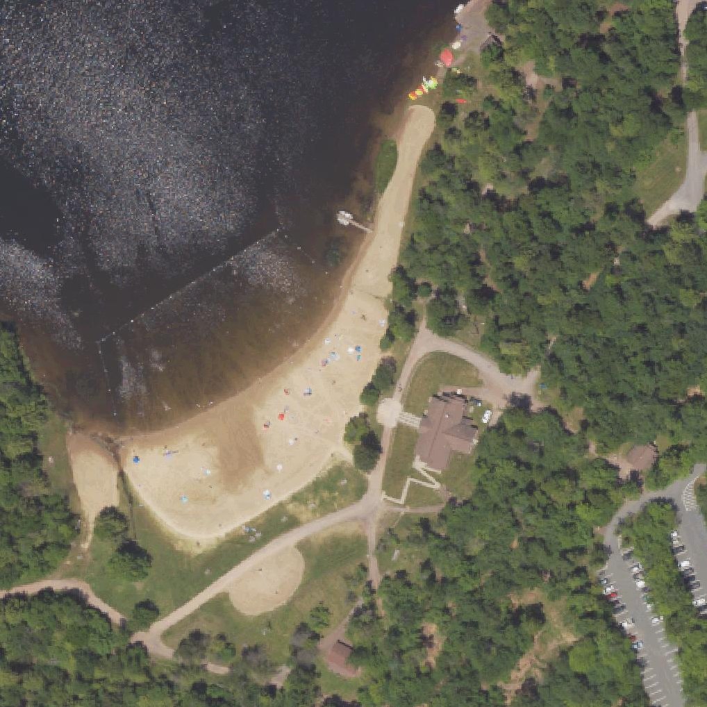 Aerial map of Lake Jean Beach