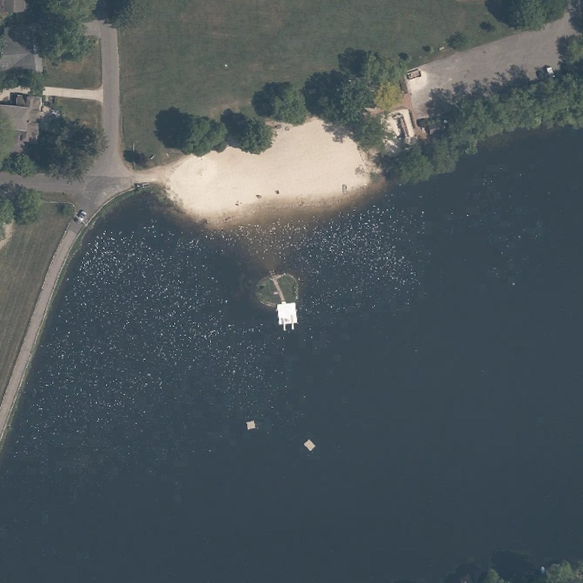 Aerial map of Lake Lucerne Beach