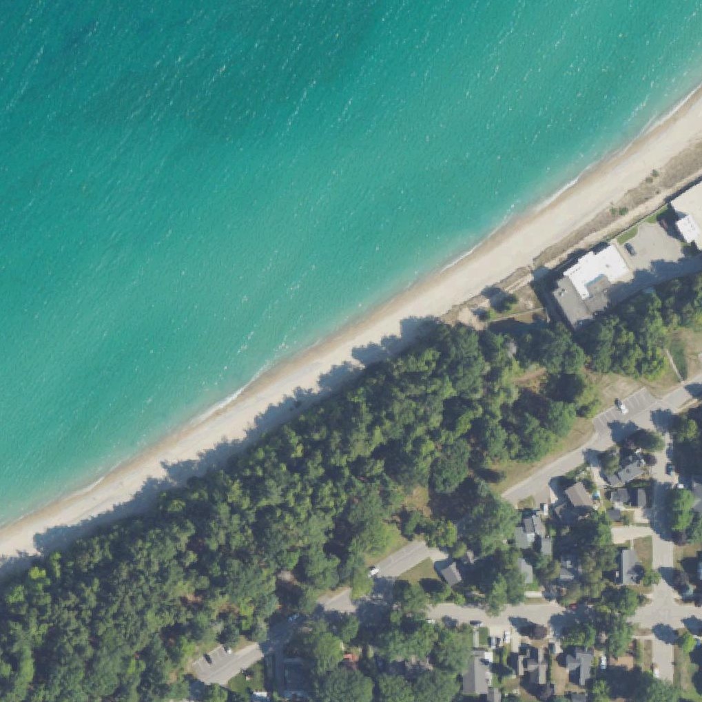 Aerial map of Lake Michigan Beach