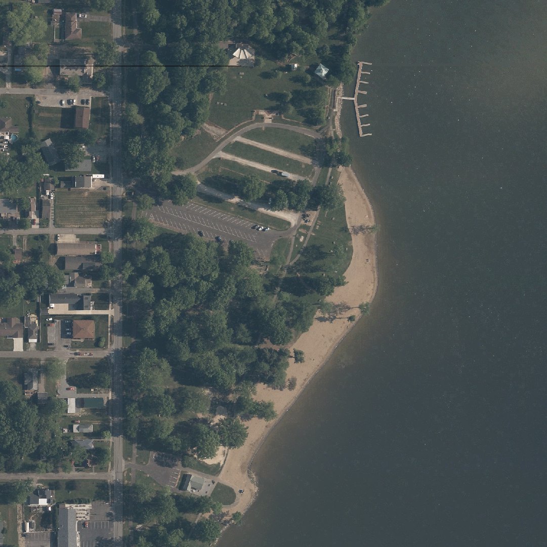 Aerial map of Lake Milton Beach