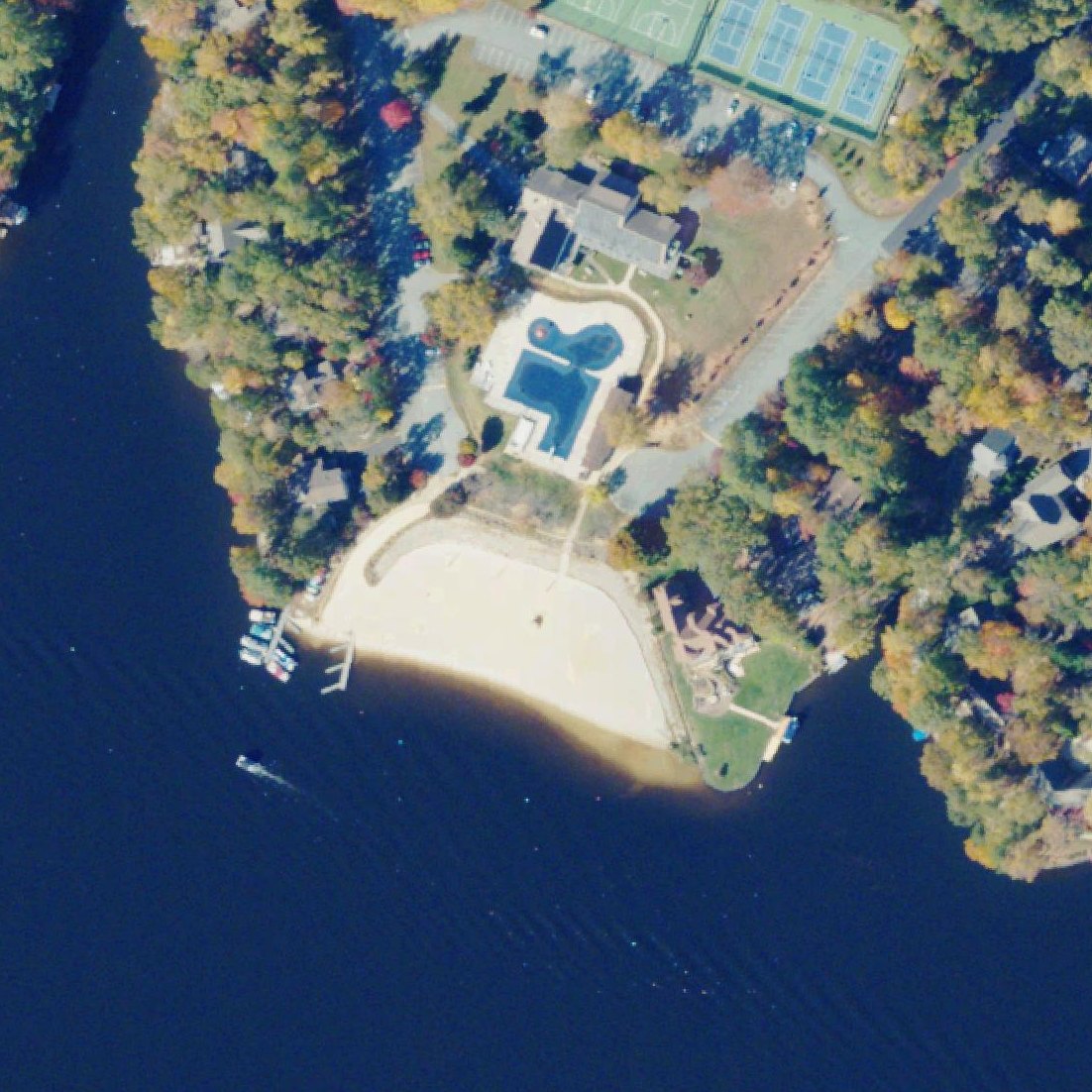 Aerial map of Lake Monticello Beach 1