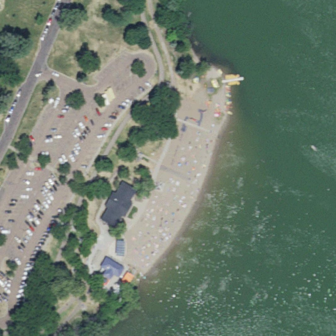 Aerial map of Lake Nokomis Beach