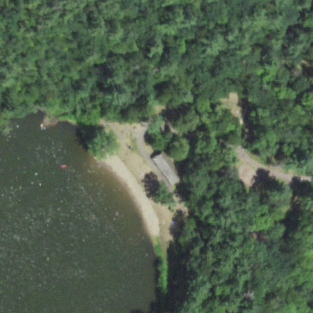 Aerial map of Lake O' the Dalles Beach