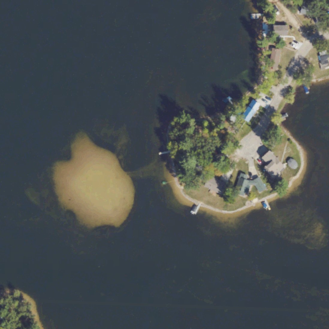 Aerial map of Lake Ogemaw Sand Bar