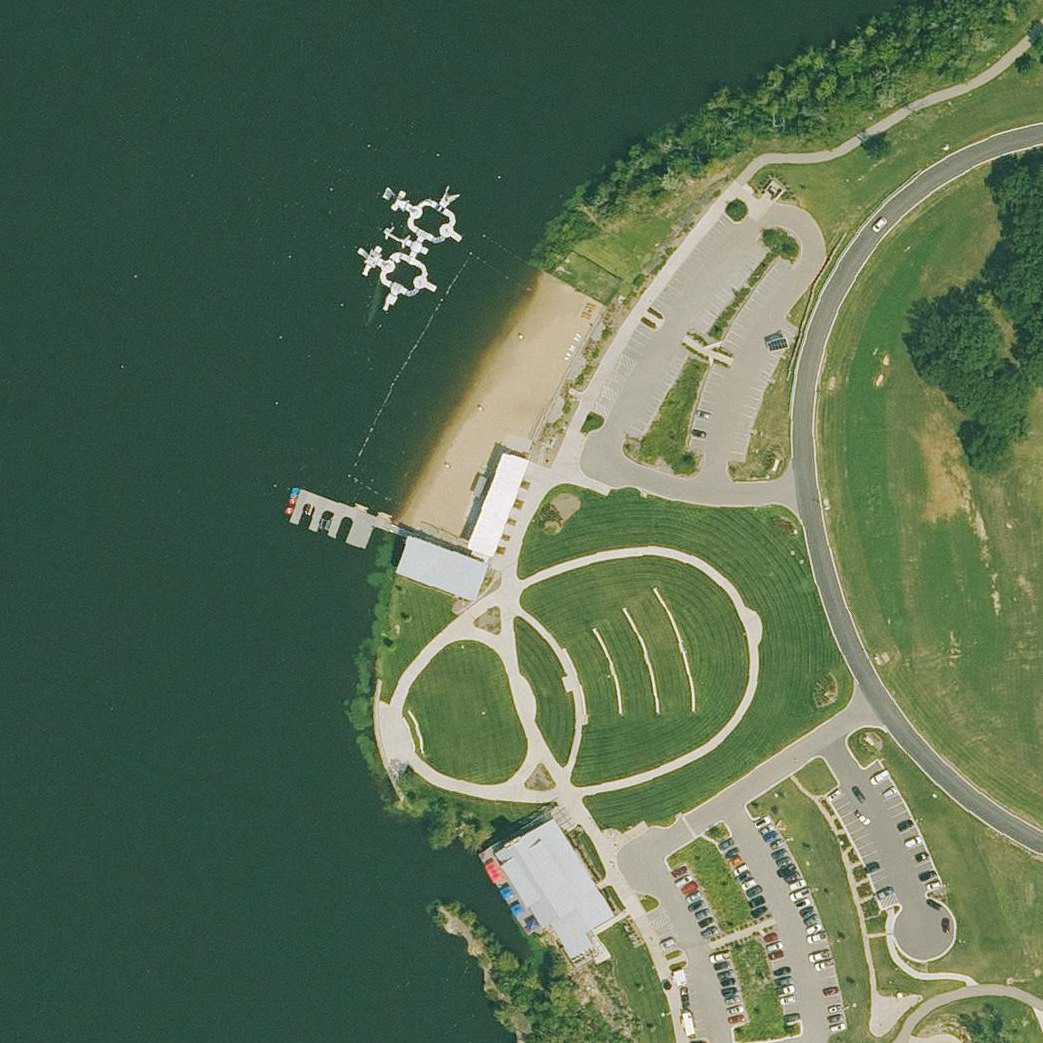 Aerial map of Lake Olathe Beach