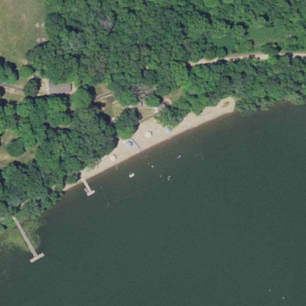 Aerial map of Lake Rebecca