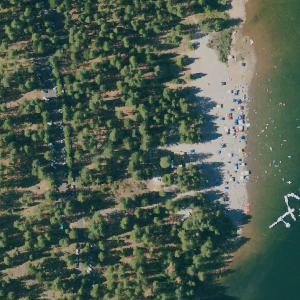 Aerial map of Lake Siskiyou Beach