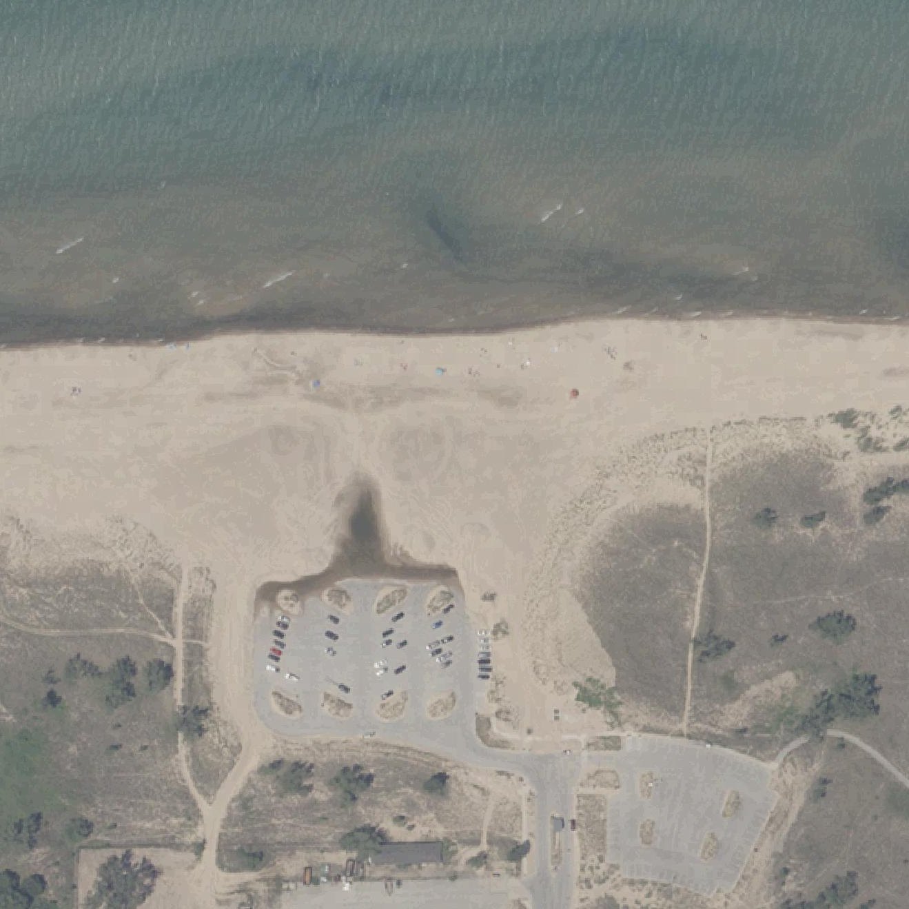 Aerial map of Lake Street Beach