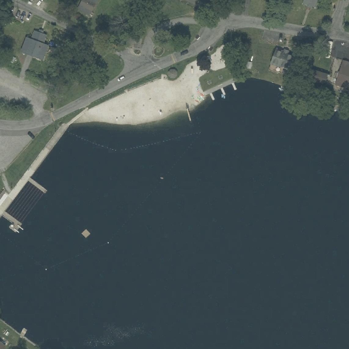 Aerial map of Lake Wallkill Beach