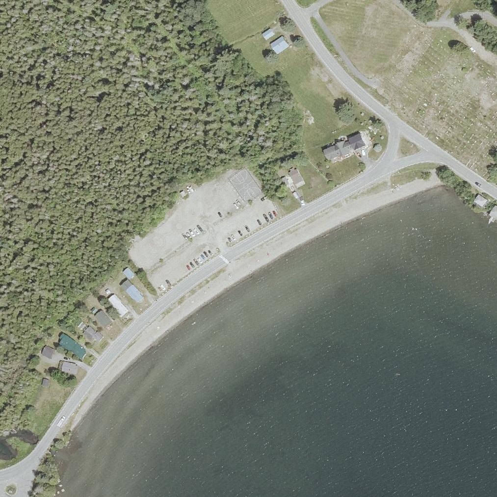 Aerial map of Lake Willoughby North Beach