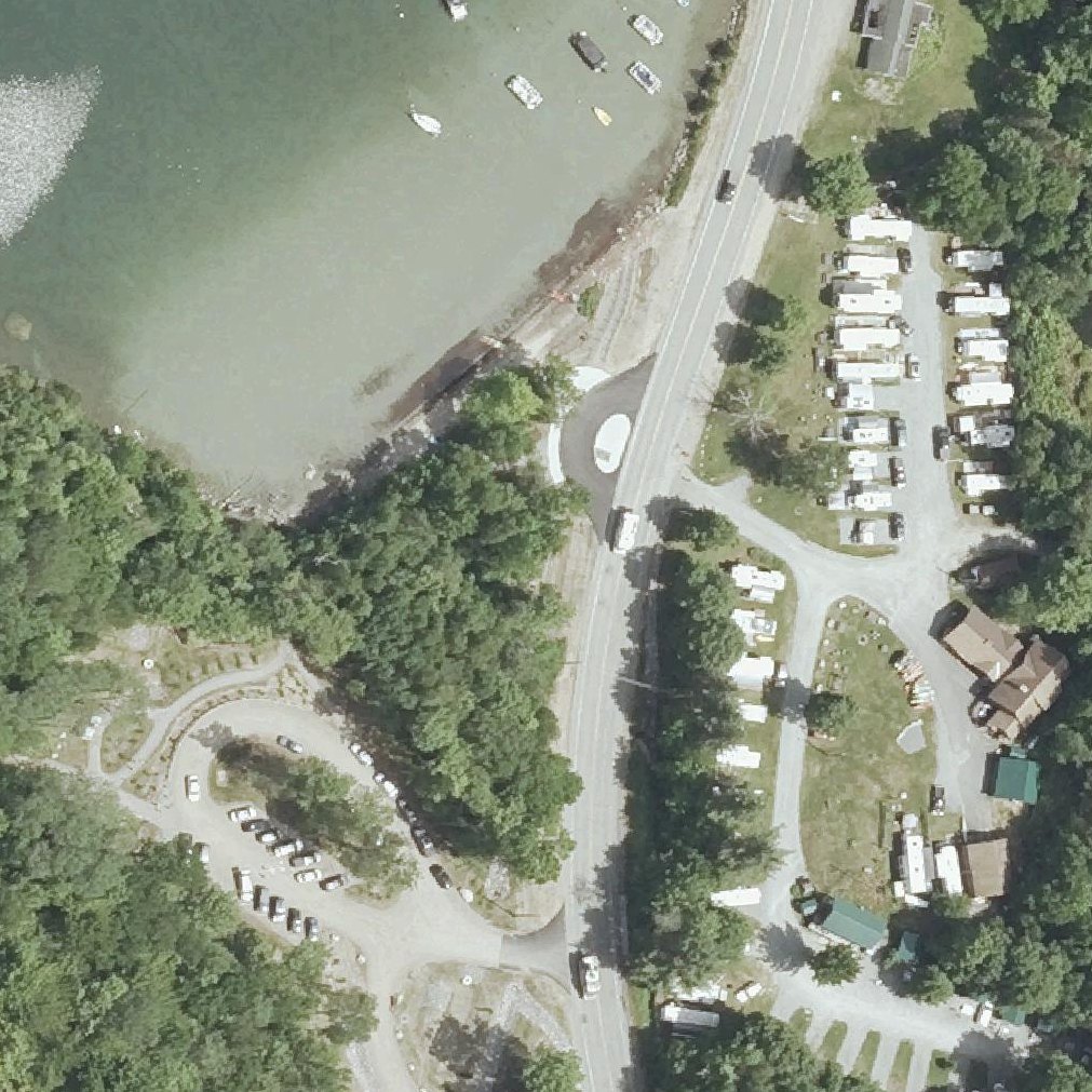 Aerial map of Lake Willoughby South Beach