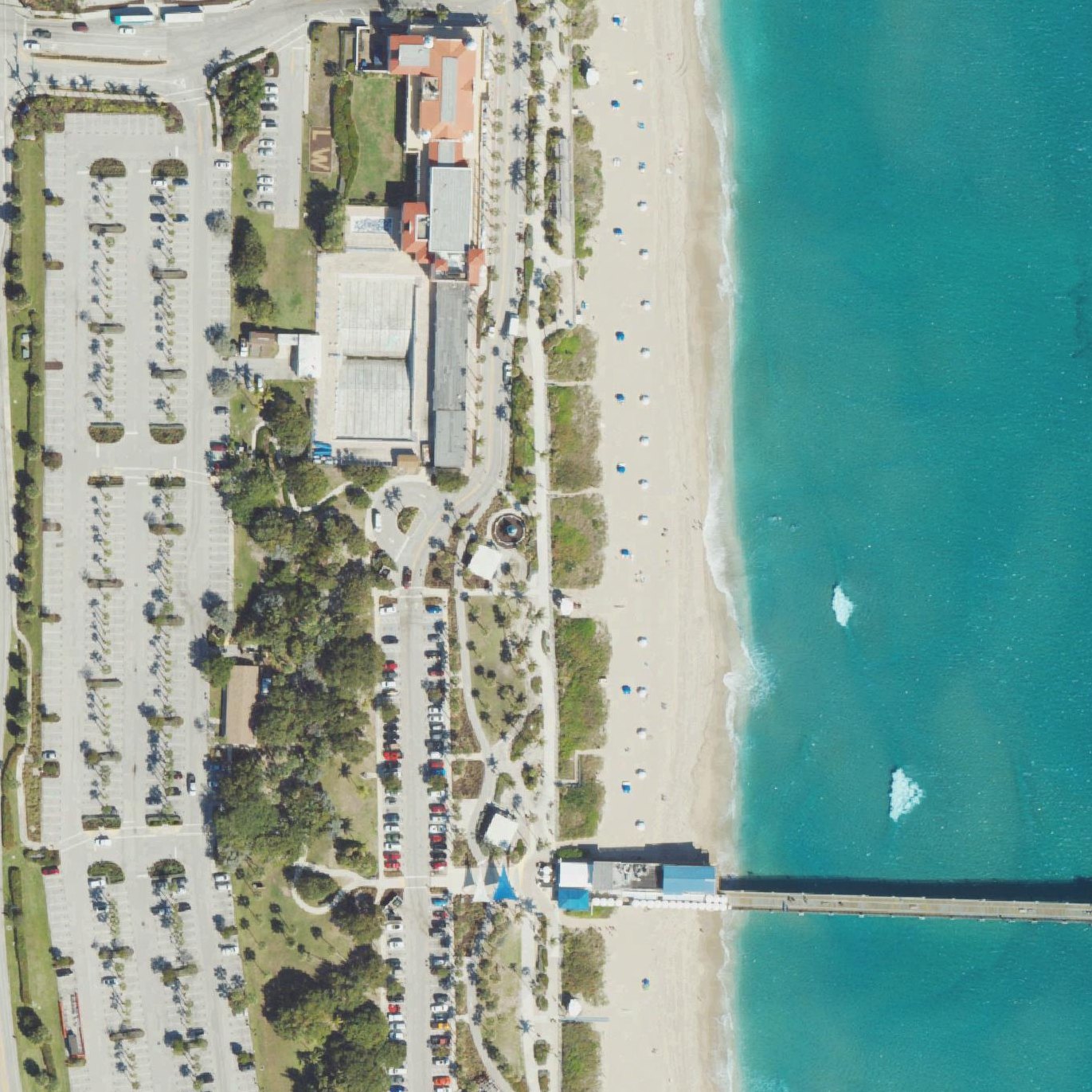 Aerial map of Lake Worth Beach Park
