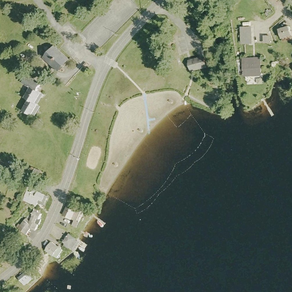 Aerial map of Lake Wyola State Park - Public Beach