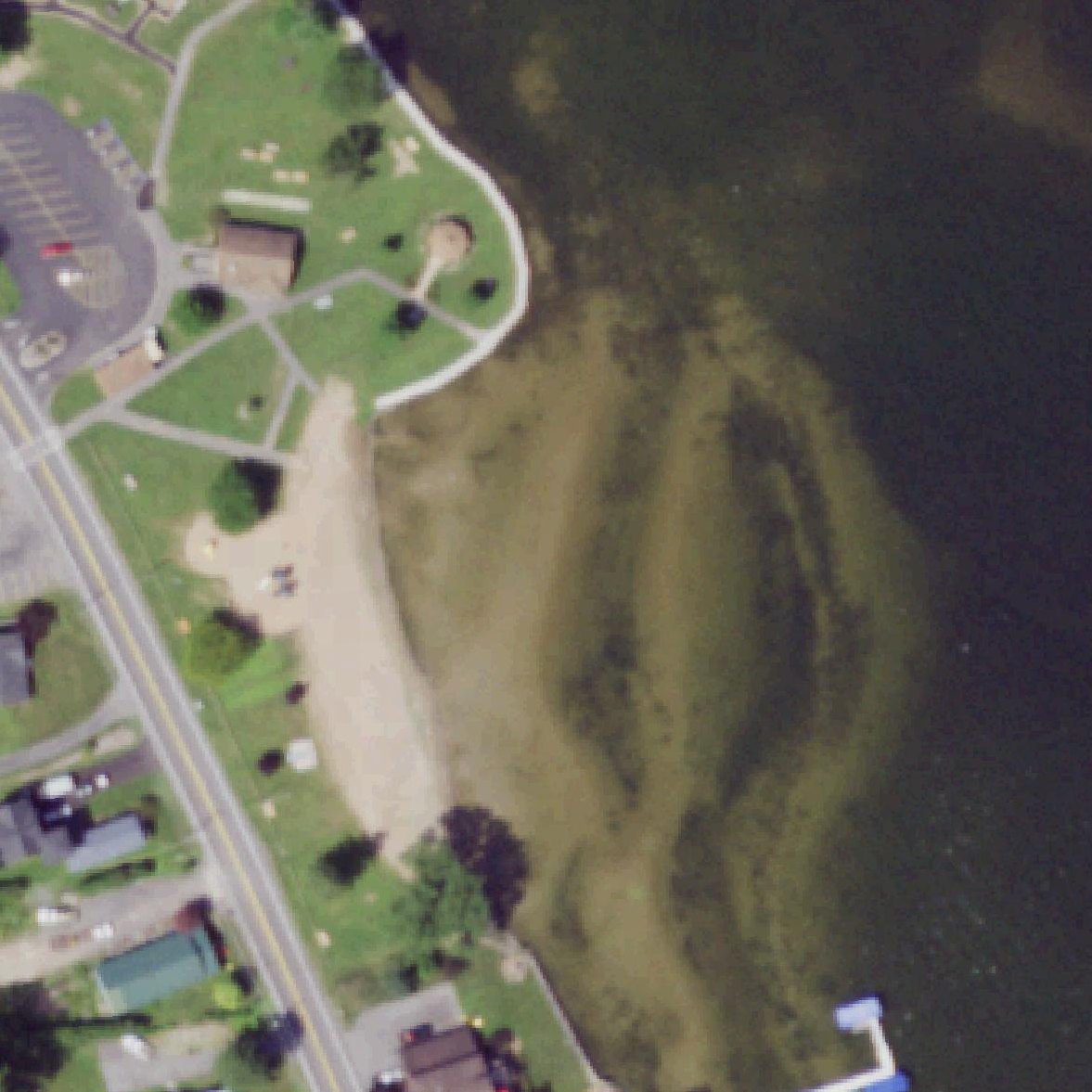 Aerial map of Lakeshore beach