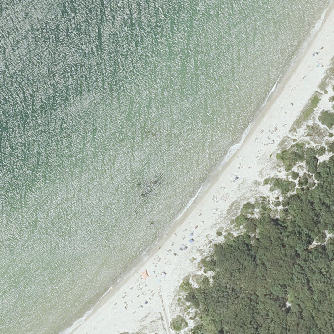 Aerial map of Lambert's Cove Beach