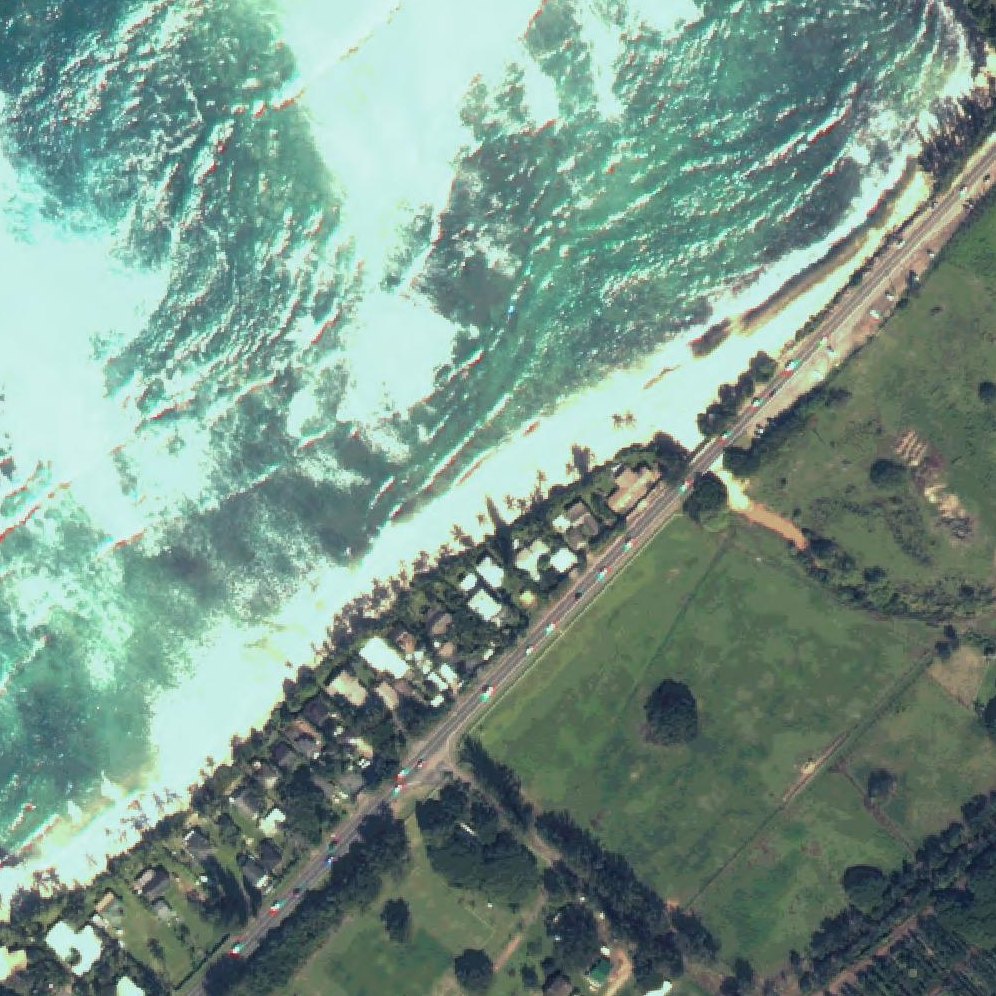 Aerial map of Laniakea Beach