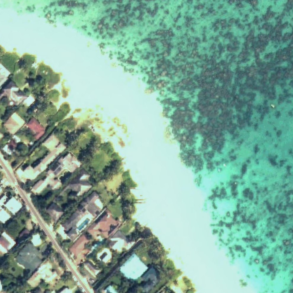 Aerial map of Lanikai Beach
